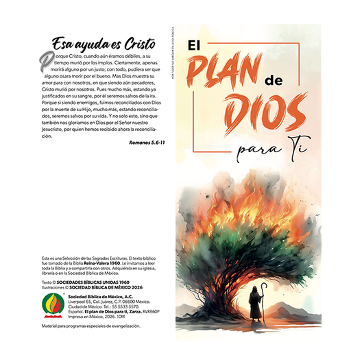 [7509687117305] Paquete de Folletos El Plan de Dios Para Ti Reina Valera 1960 - Zarza (100 Piezas) 