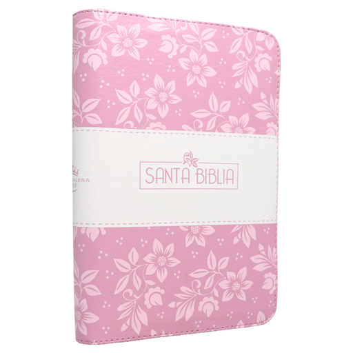 [9786287894594] Biblia Reina Valera 1960 Mediana Letra Grande Imitación Piel Rosa Cierre PJR Código QR [RVR065cZLGPJR] 